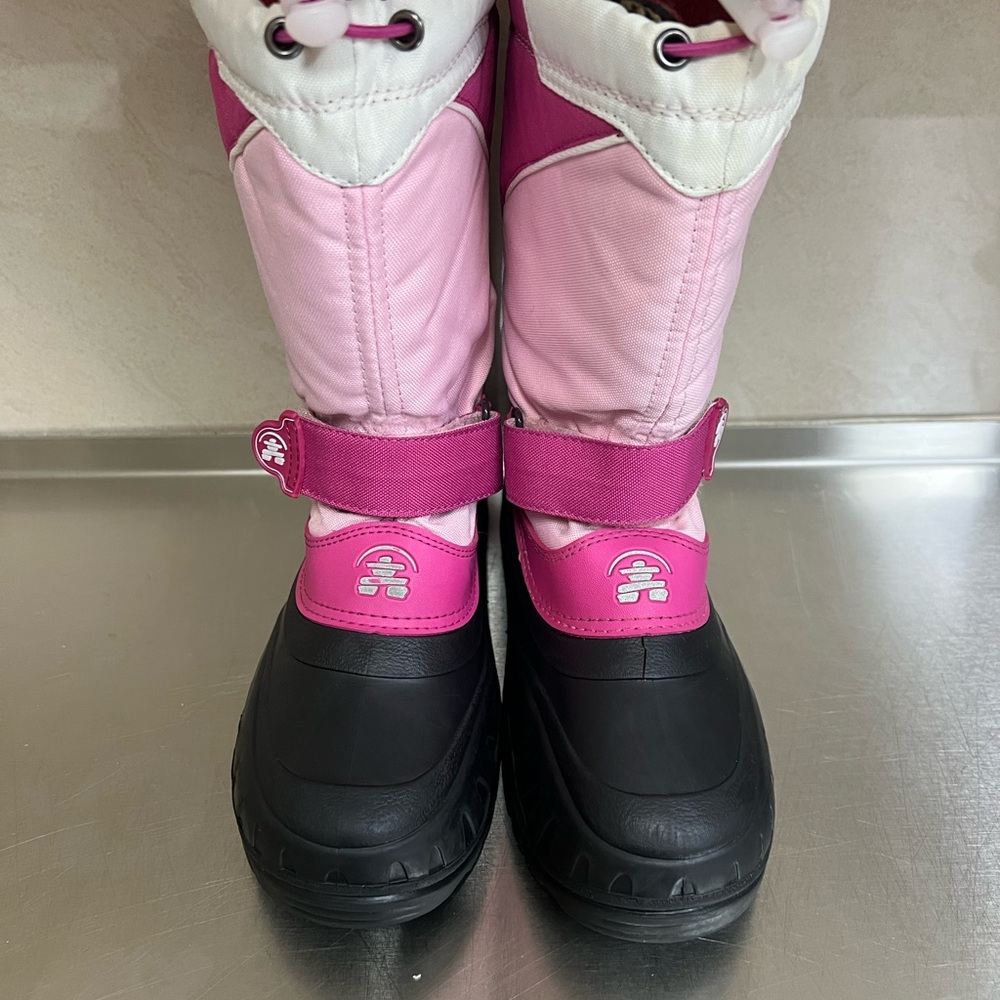 Pink & Black Kids Snow Boots